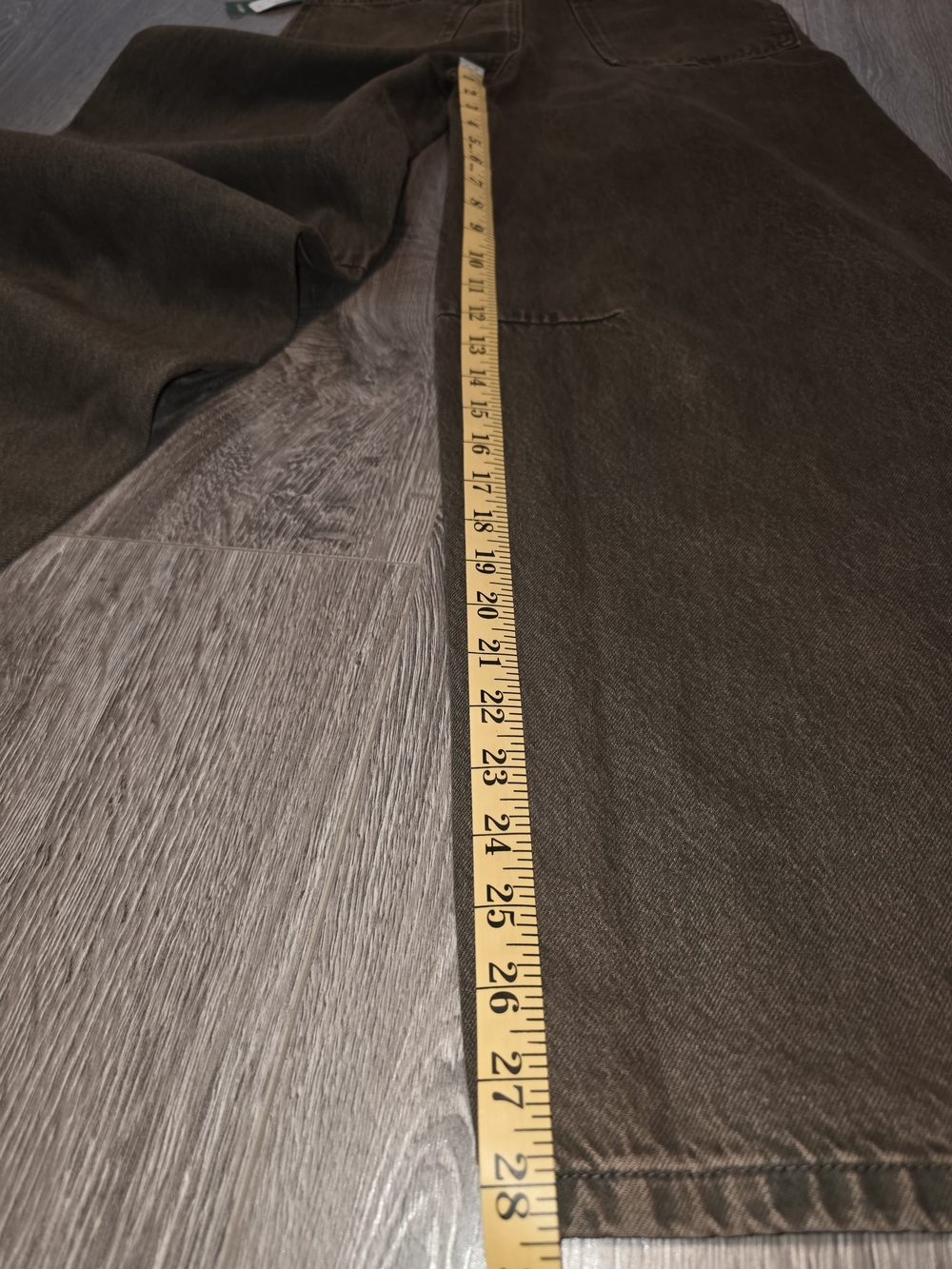 Twik Texas Horseshoe Jeans Brown Barrel Leg | Size 24 | New With Tags - Picture 7 of 8